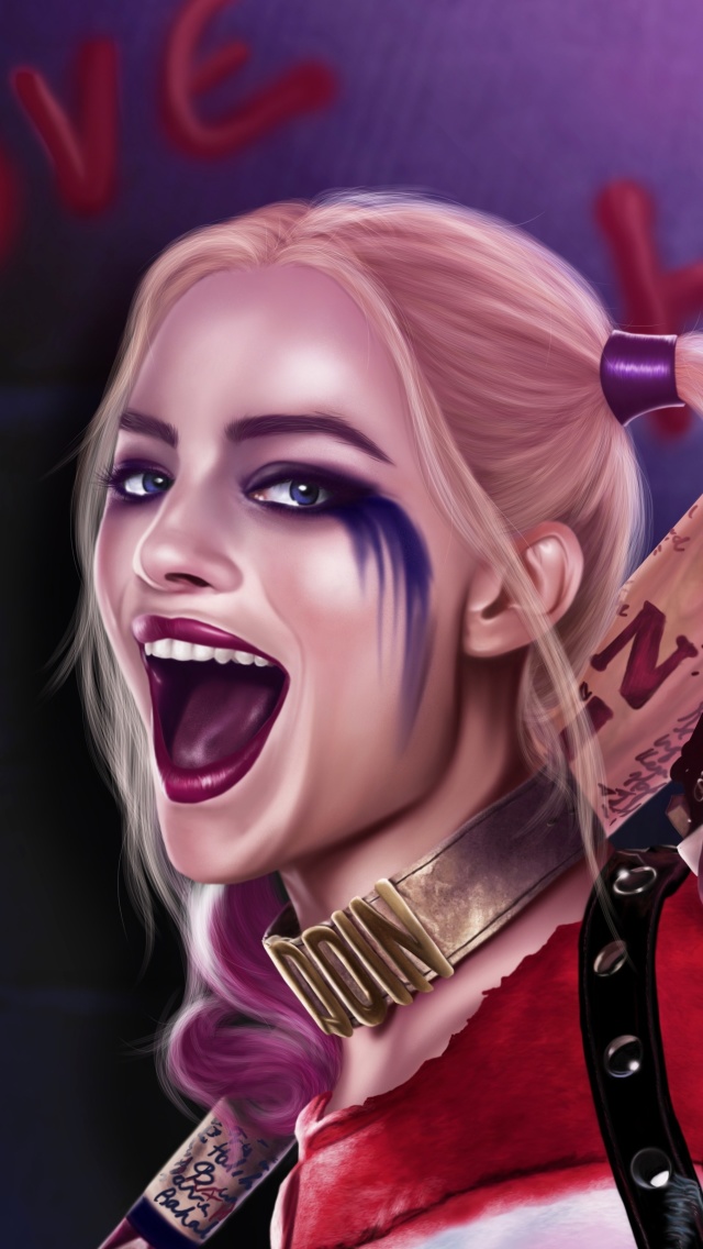 Suicide Squad, Harley Quinn, Margot Robbie wallpaper 640x1136