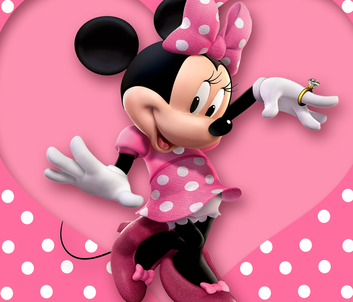 Das Minnie Mouse Polka Dot Wallpaper 1200x1024