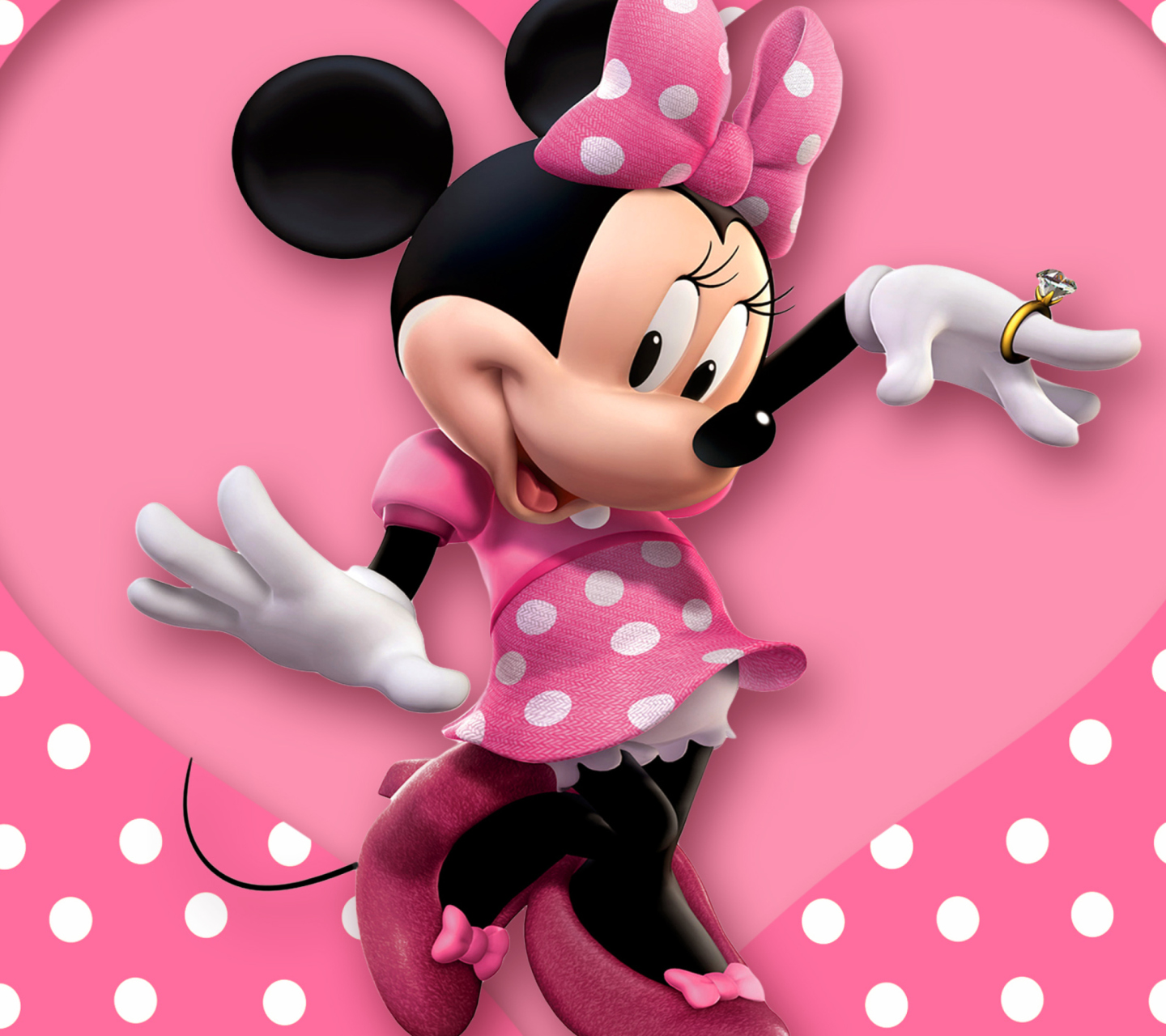 Das Minnie Mouse Polka Dot Wallpaper 1440x1280