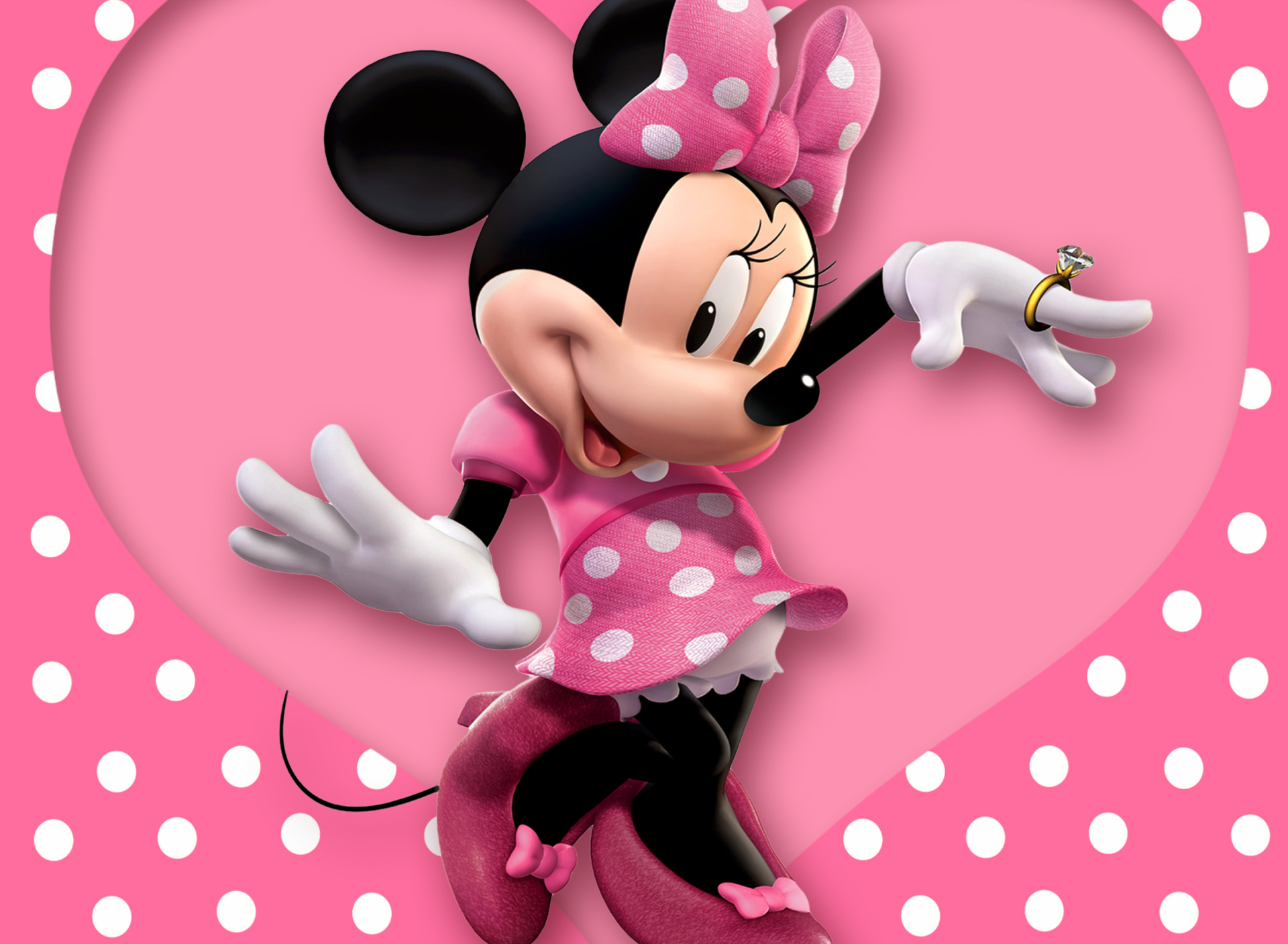 Обои Minnie Mouse Polka Dot 1920x1408