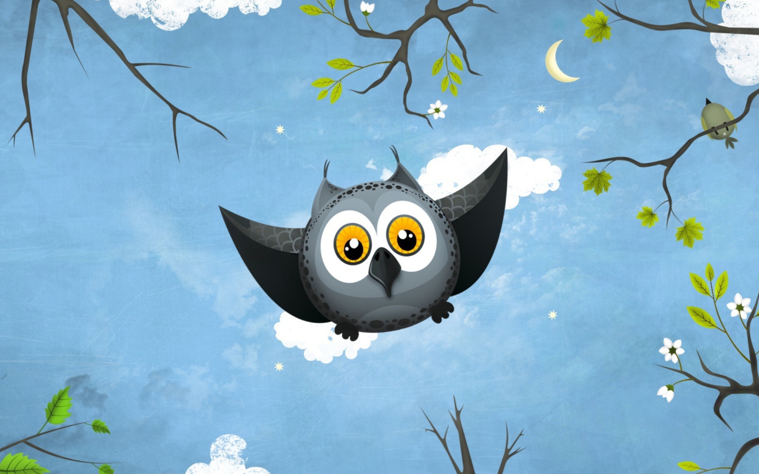 Fondo de pantalla Cute Owl Art 2560x1600