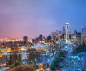 Das Seattle Panorama Photo Wallpaper 176x144