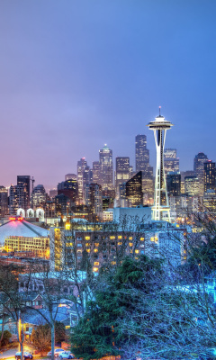 Sfondi Seattle Panorama Photo 240x400