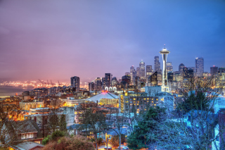 Seattle Panorama Photo - Fondos de pantalla gratis para LG E400 Optimus L3