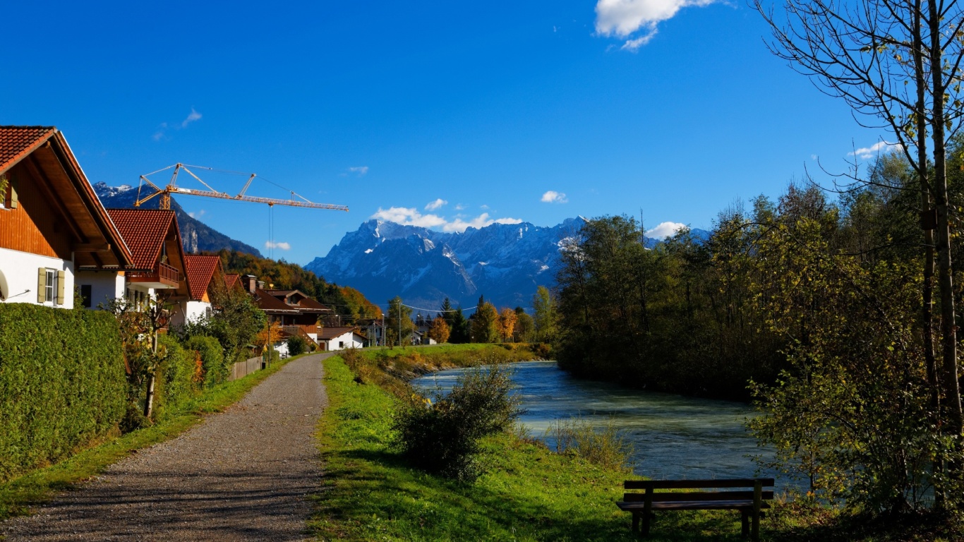 Обои Oberau Germany 1366x768