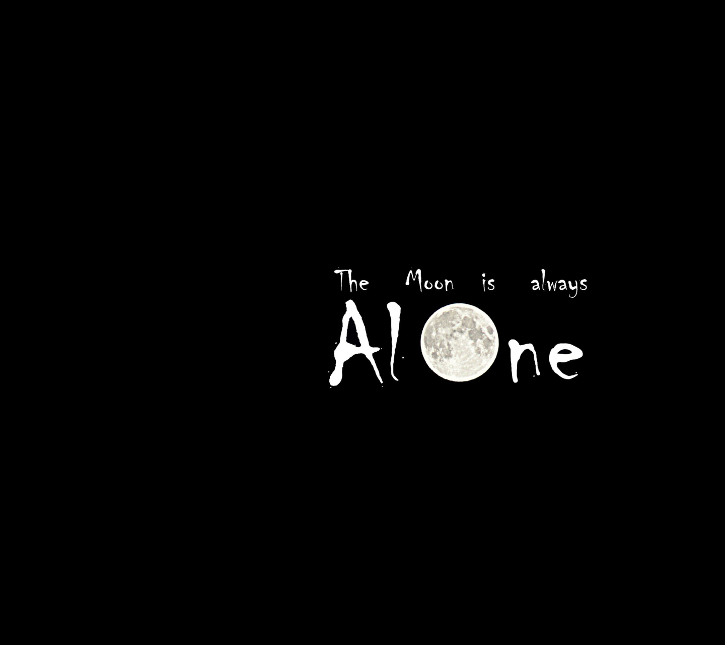 Das Moon Is Always Alone Wallpaper 1440x1280