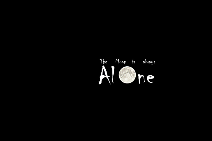 Moon Is Always Alone Wallpaper for Android, iPhone and iPad