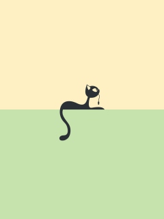 Black Vector Cat screenshot #1 240x320