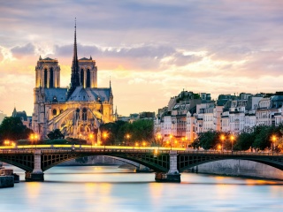 Обои Notre Dame de Paris Catholic Cathedral 320x240