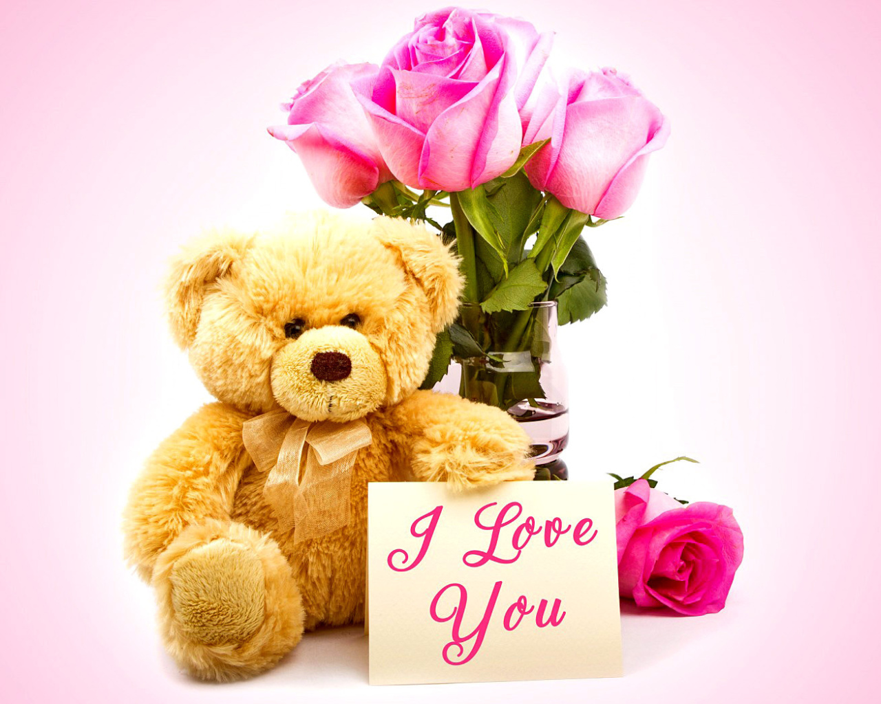 Das Valentines Day, Teddy Bear Wallpaper 1280x1024