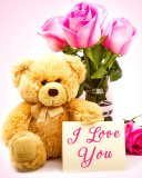 Sfondi Valentines Day, Teddy Bear 128x160