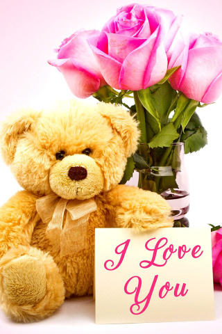 Обои Valentines Day, Teddy Bear 320x480