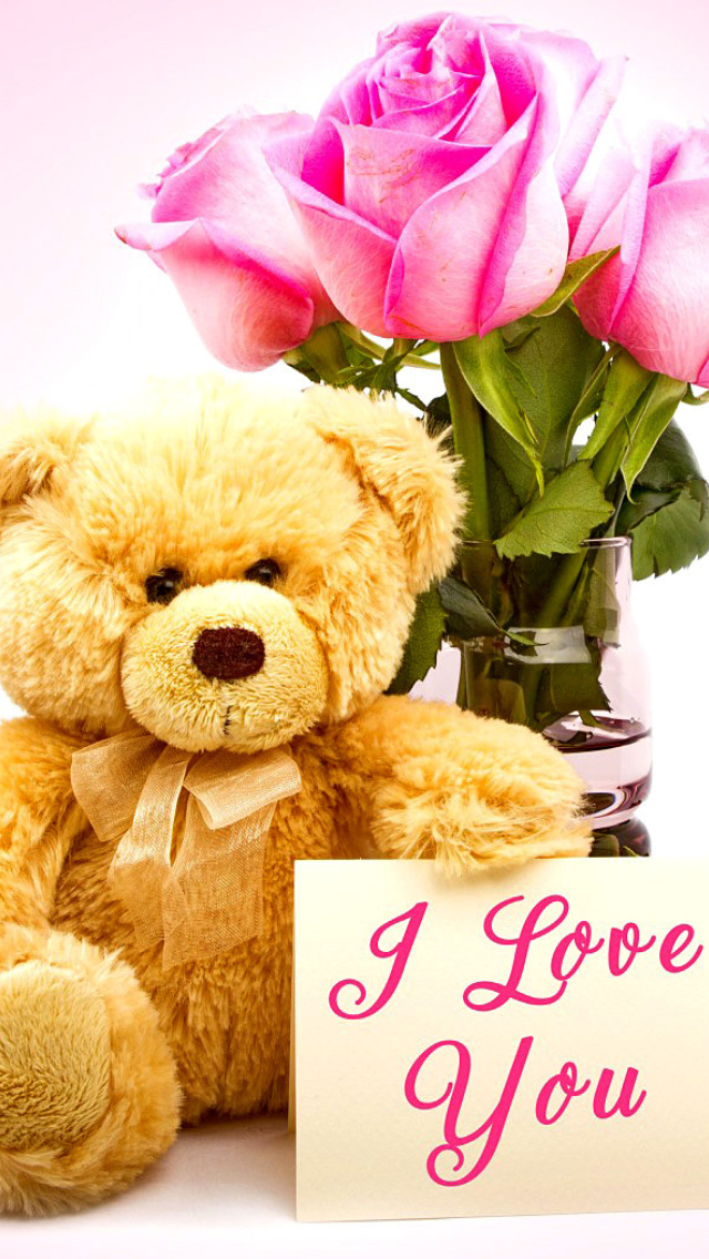 Valentines Day, Teddy Bear wallpaper 640x1136