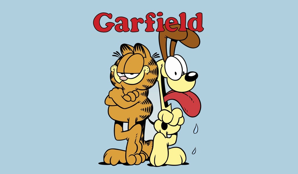Обои Garfield Cartoon 1024x600