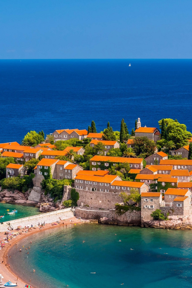 Sveti Stefan, Montenegro wallpaper 640x960