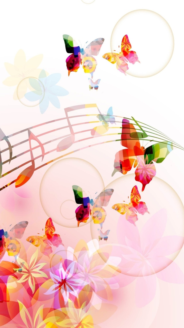 Rainbow Music wallpaper 640x1136
