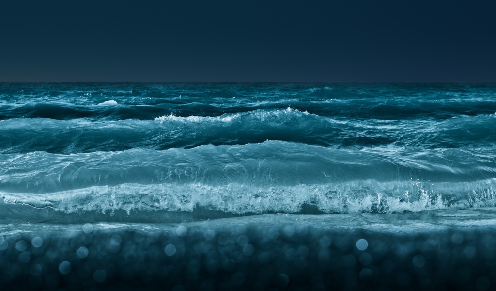 Screenshot №1 pro téma Big Blue Waves At Night 1024x600