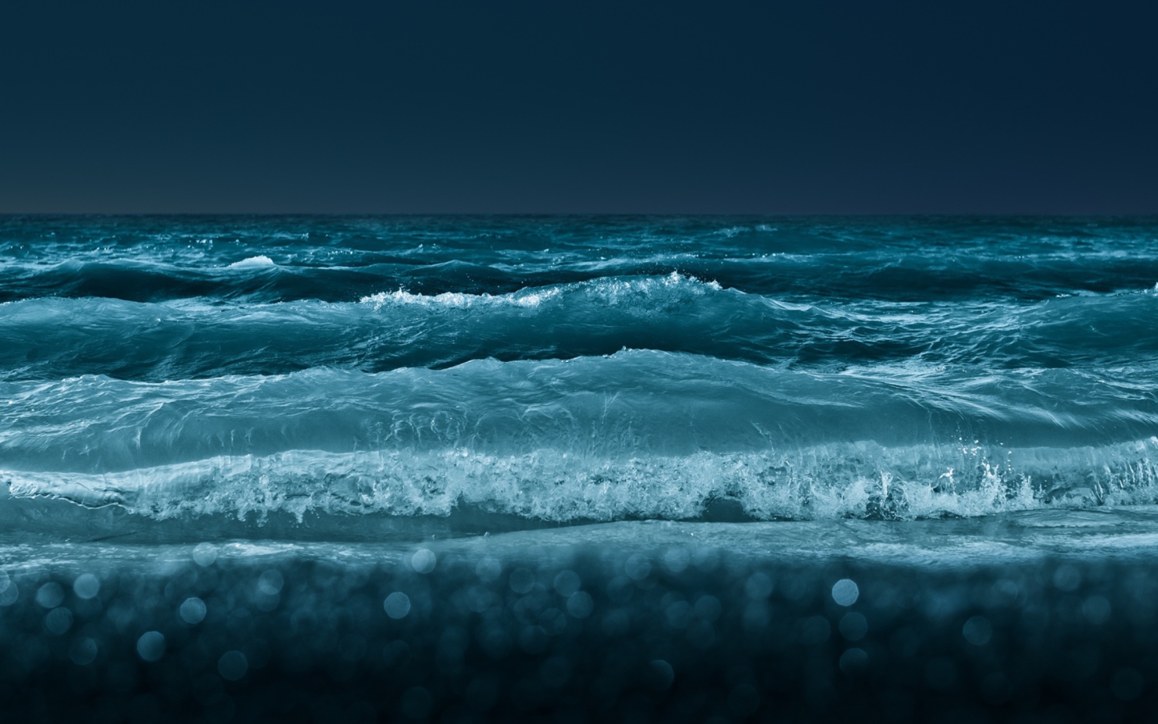 Screenshot №1 pro téma Big Blue Waves At Night 1680x1050