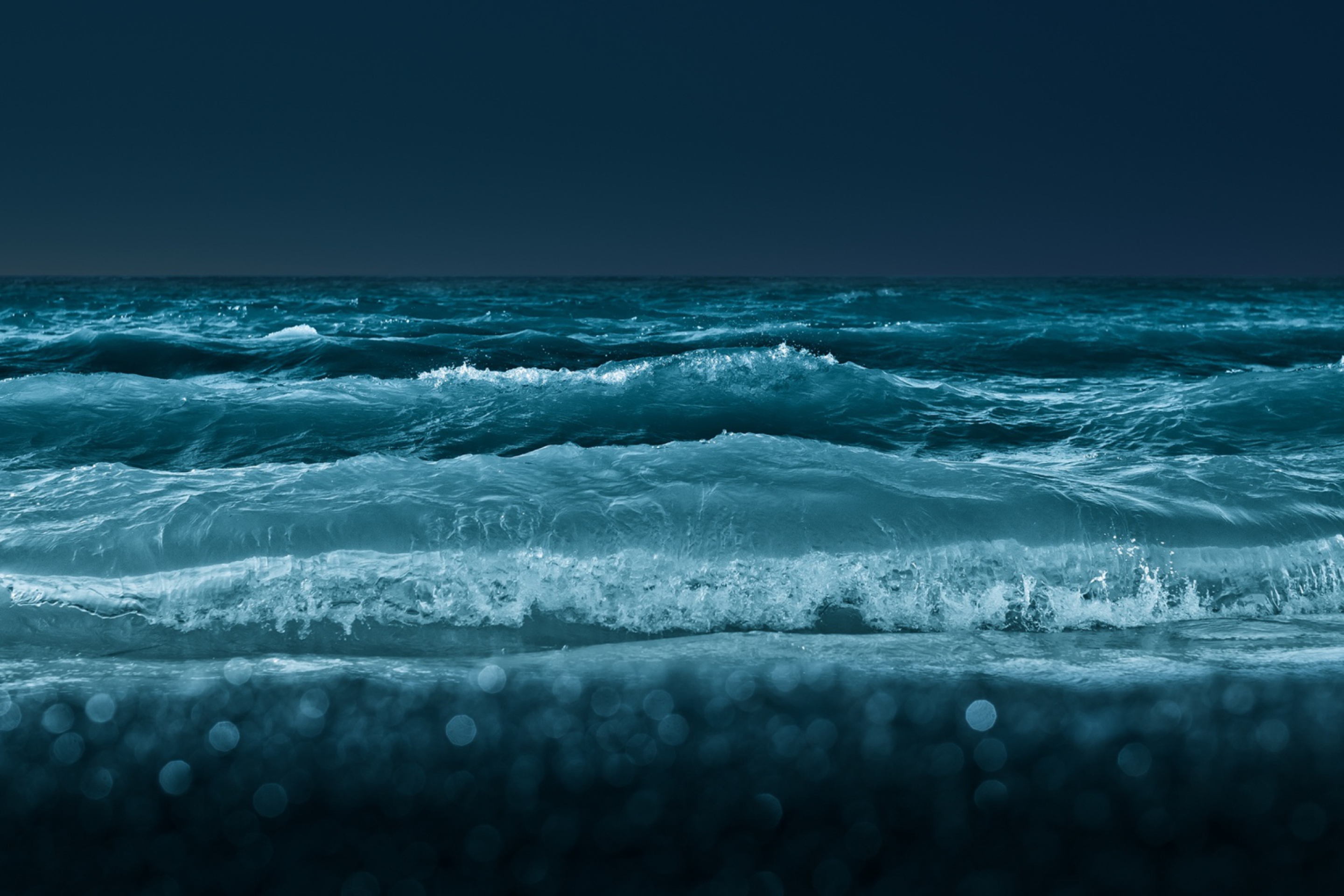 Screenshot №1 pro téma Big Blue Waves At Night 2880x1920