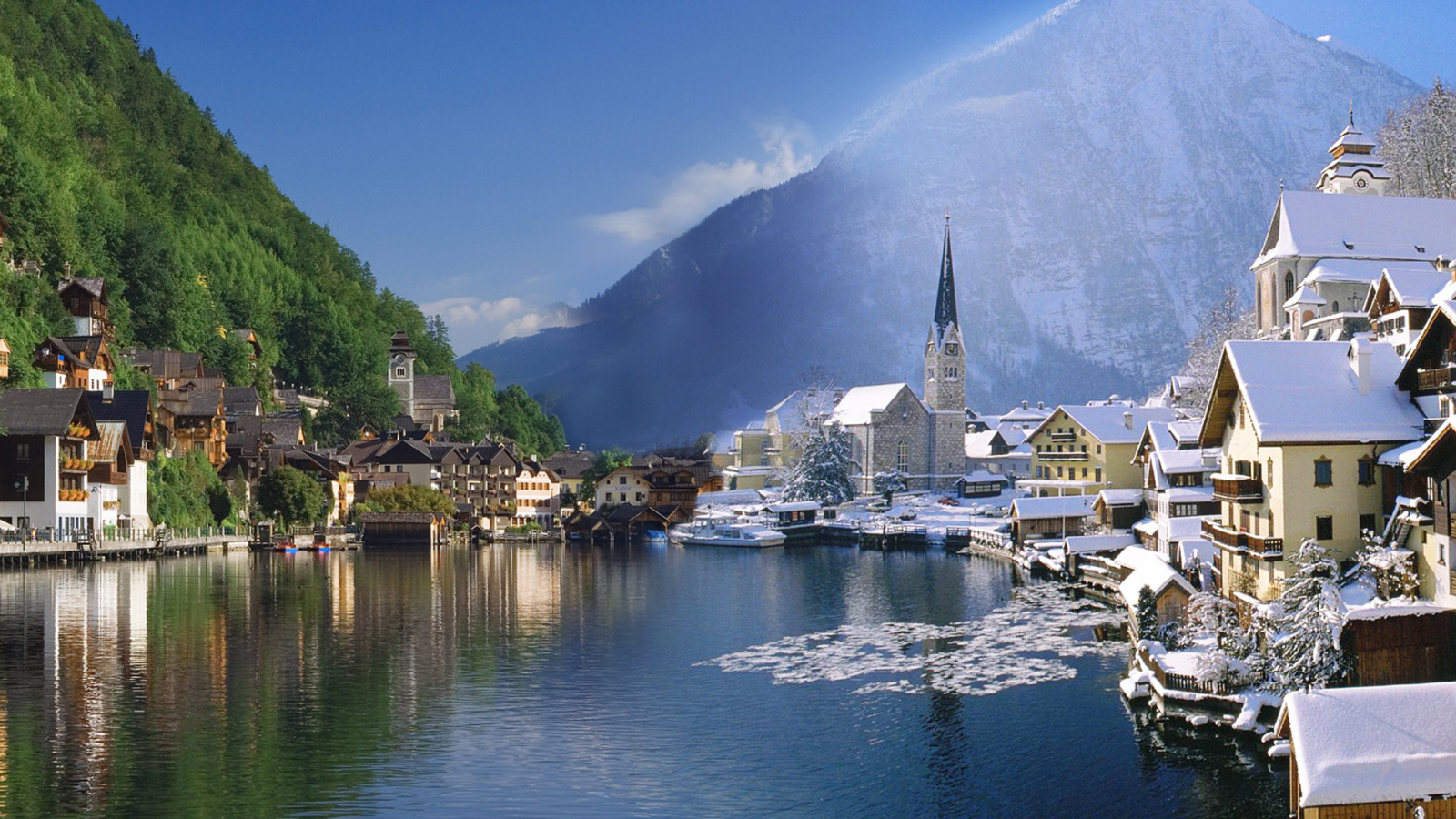 Screenshot №1 pro téma Hallstatt in Austria 1600x900