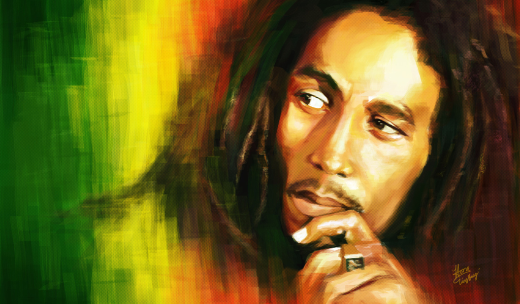 Screenshot №1 pro téma Bob Marley Drawing 1024x600