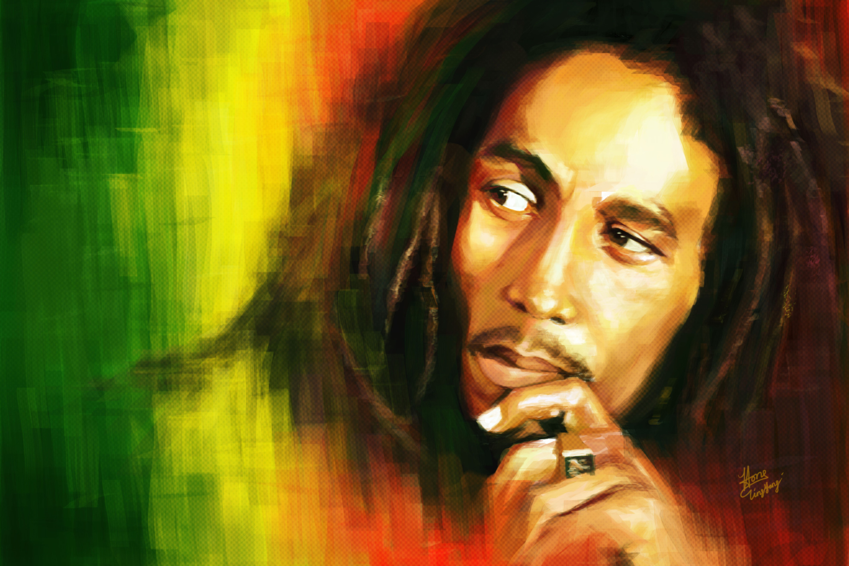 Screenshot №1 pro téma Bob Marley Drawing 2880x1920