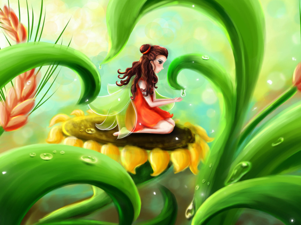 Das Fairy Girl Wallpaper 1024x768