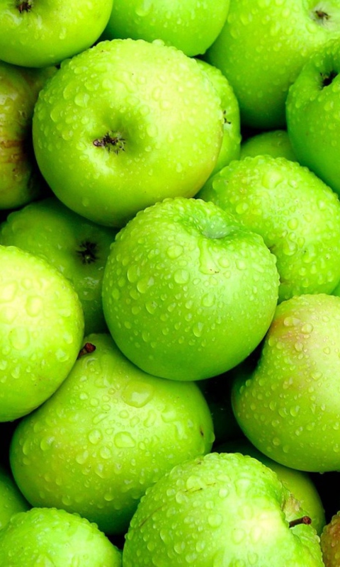 Das Green Apples Wallpaper 480x800