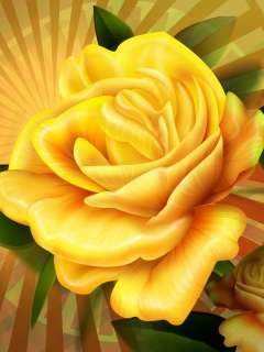 Two yellow flowers wallpaper 240x320