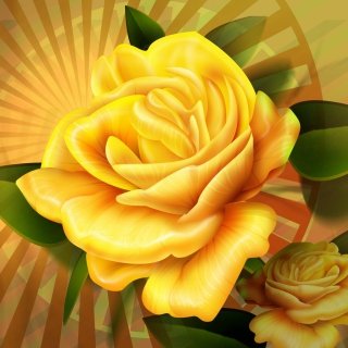 Two yellow flowers - Obrázkek zdarma pro iPad