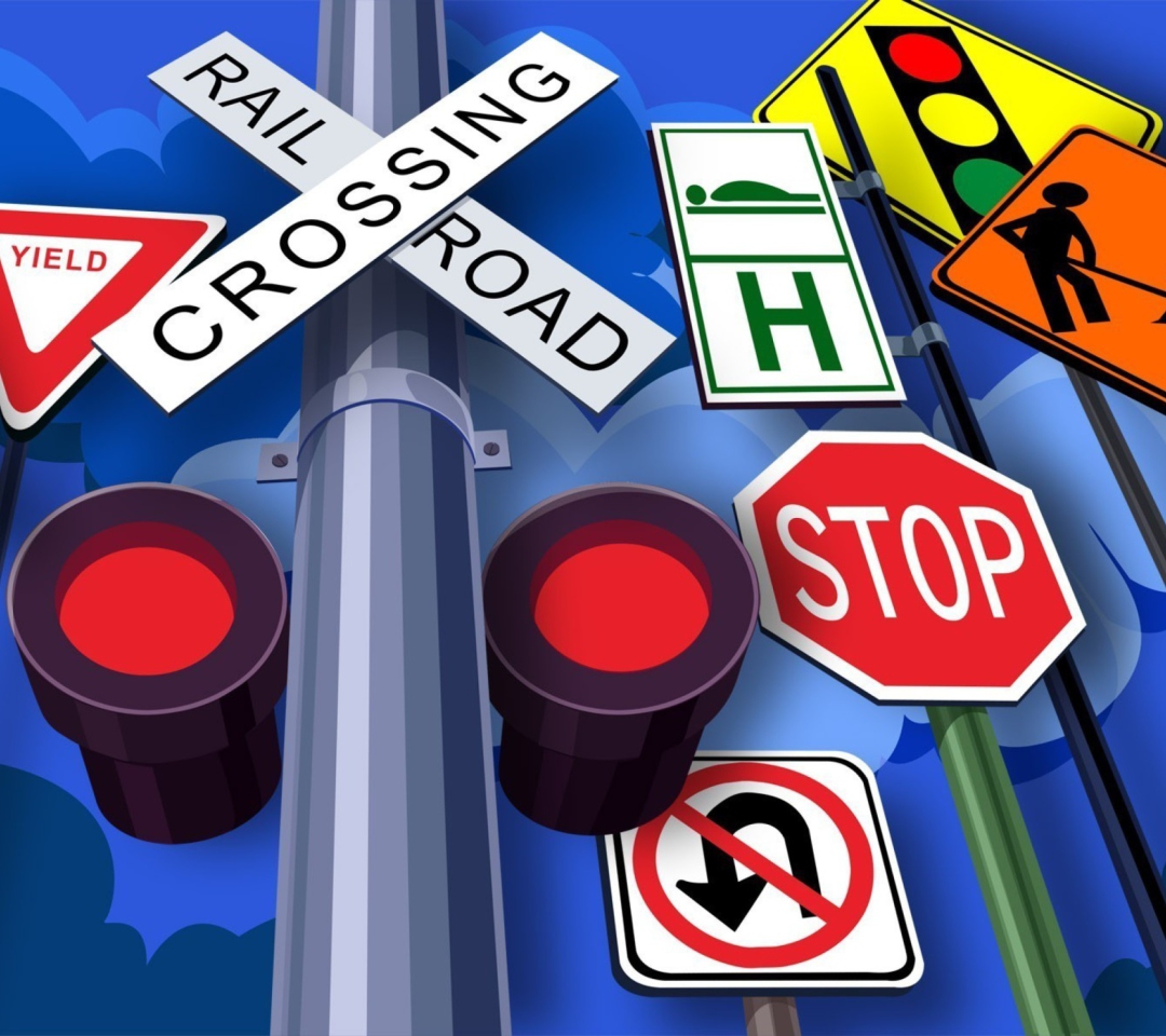 Das Traffic Signs Wallpaper 1080x960