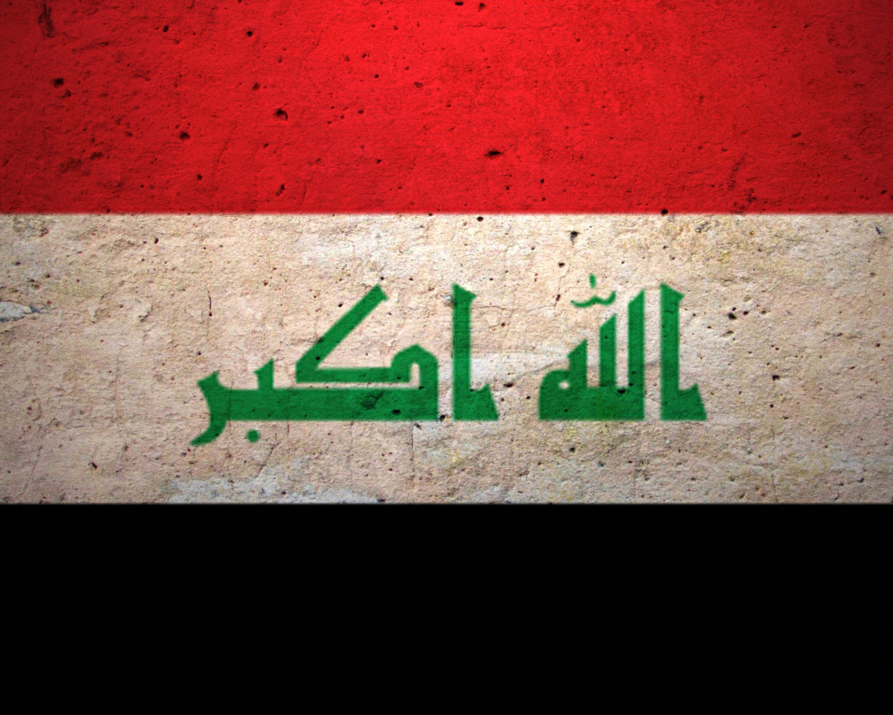 Screenshot №1 pro téma Grunge Flag Of Iraq 1280x1024