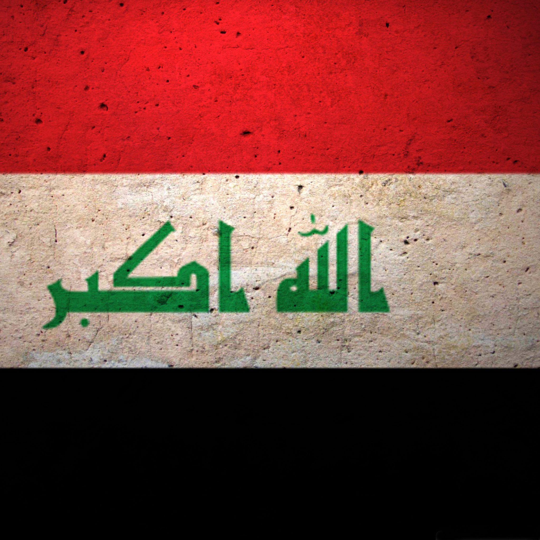 Screenshot №1 pro téma Grunge Flag Of Iraq 2048x2048