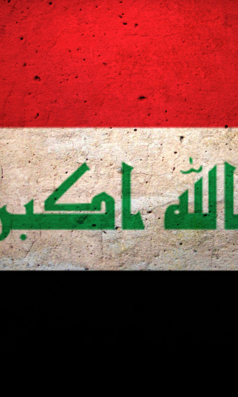 Grunge Flag Of Iraq wallpaper 480x800