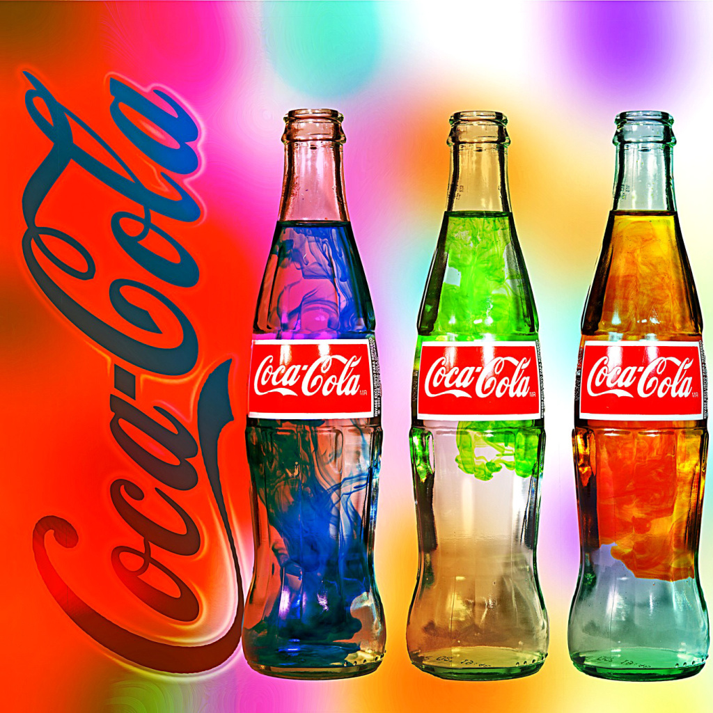 Das Coca Cola Bottles Wallpaper 1024x1024
