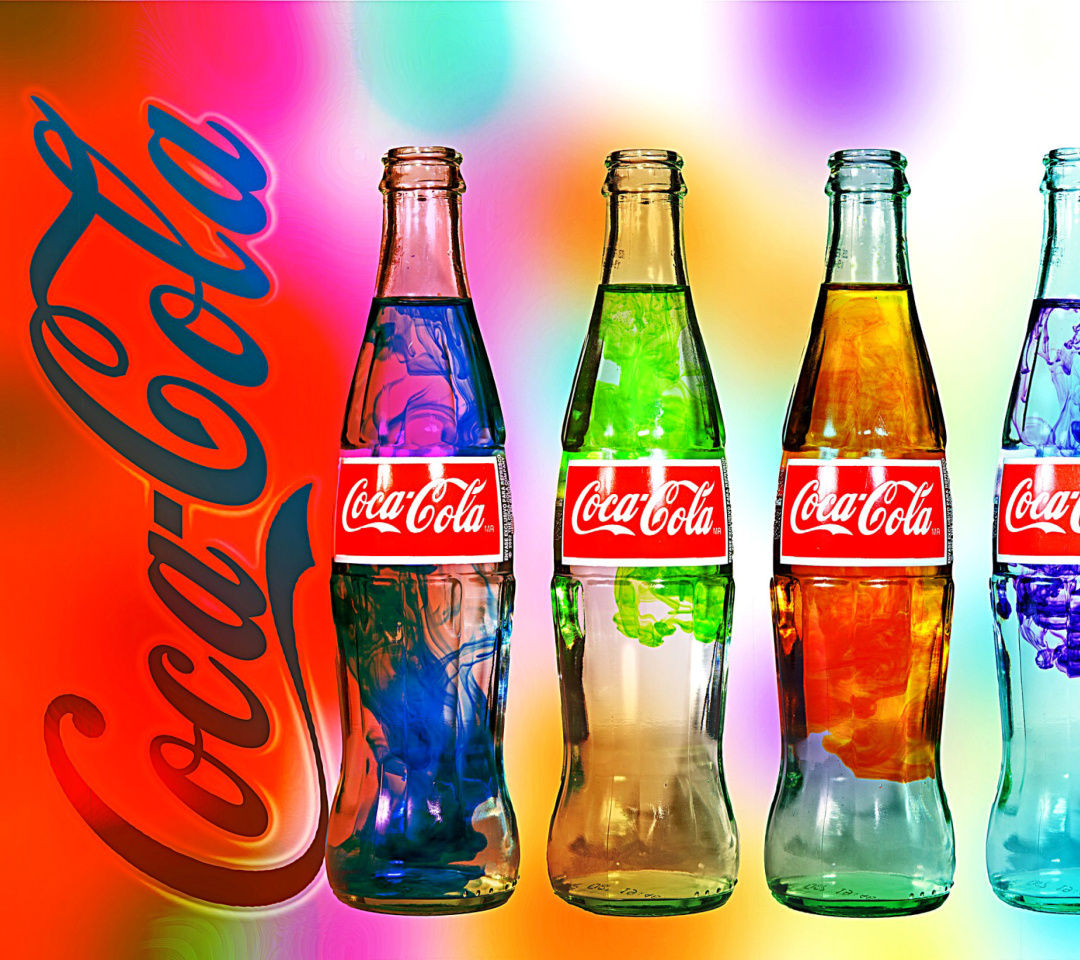 Обои Coca Cola Bottles 1080x960