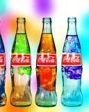 Fondo de pantalla Coca Cola Bottles 128x160