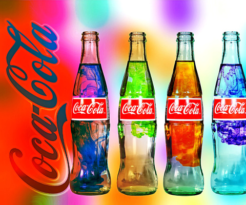 Обои Coca Cola Bottles 480x400