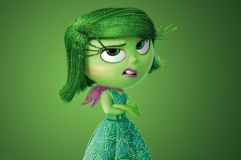 Sfondi Disgust from Inside Out Cartoon 480x320