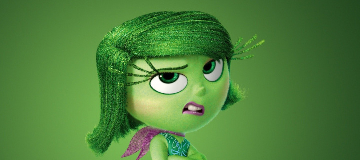 Disgust from Inside Out Cartoon wallpaper 720x320