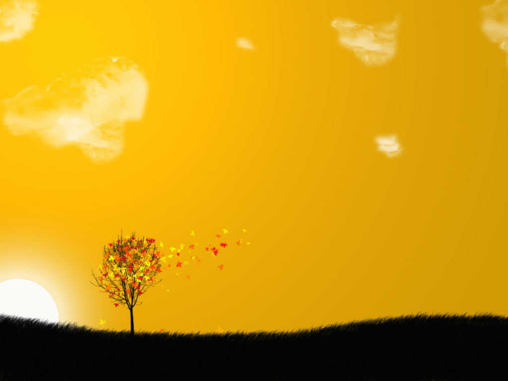 Screenshot №1 pro téma Golden Autumn Illustration 1024x768