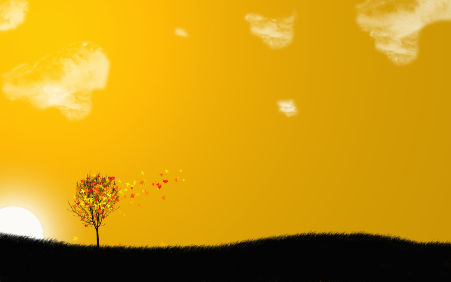 Screenshot №1 pro téma Golden Autumn Illustration 1440x900