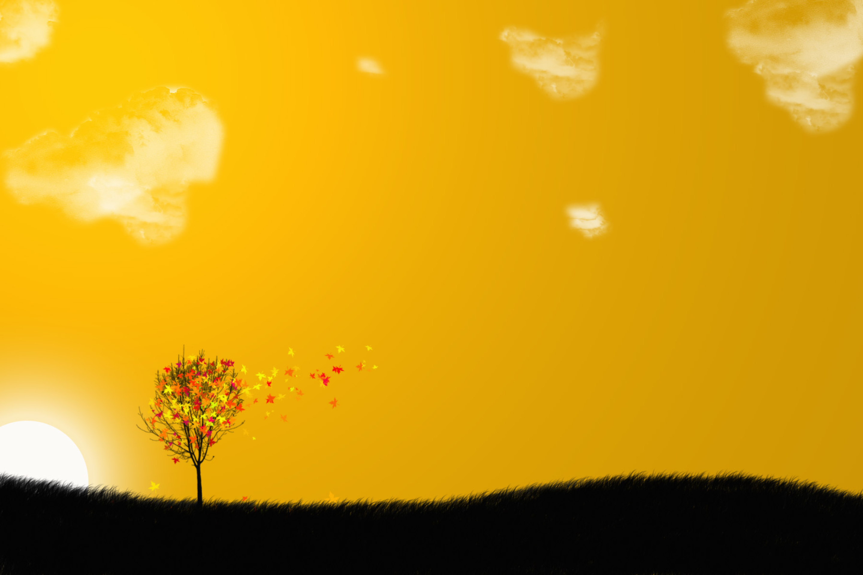 Screenshot №1 pro téma Golden Autumn Illustration 2880x1920