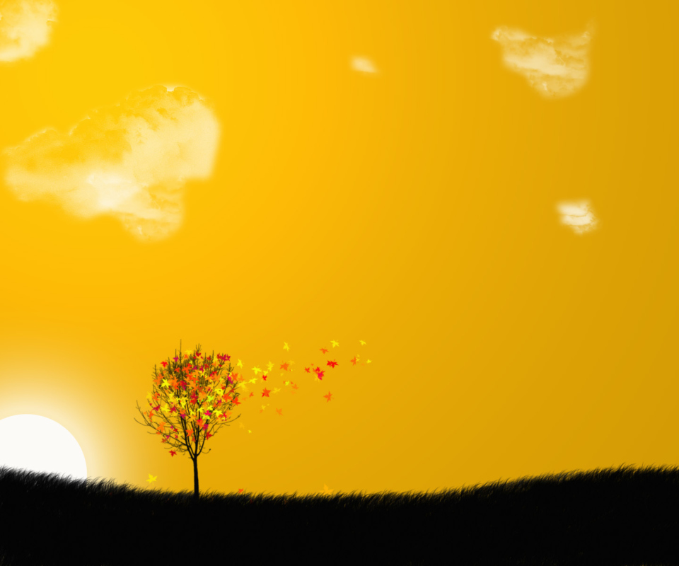 Screenshot №1 pro téma Golden Autumn Illustration 960x800