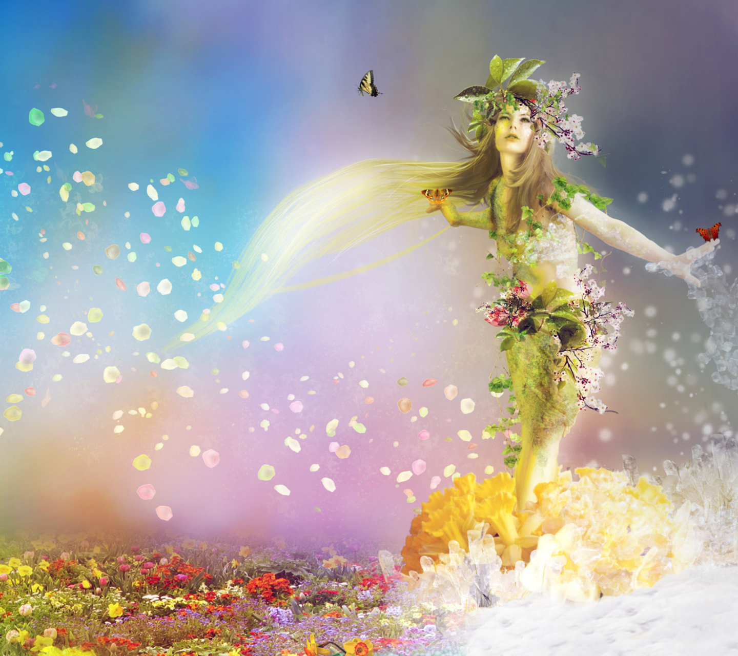 Обои Spring Goddess 1440x1280