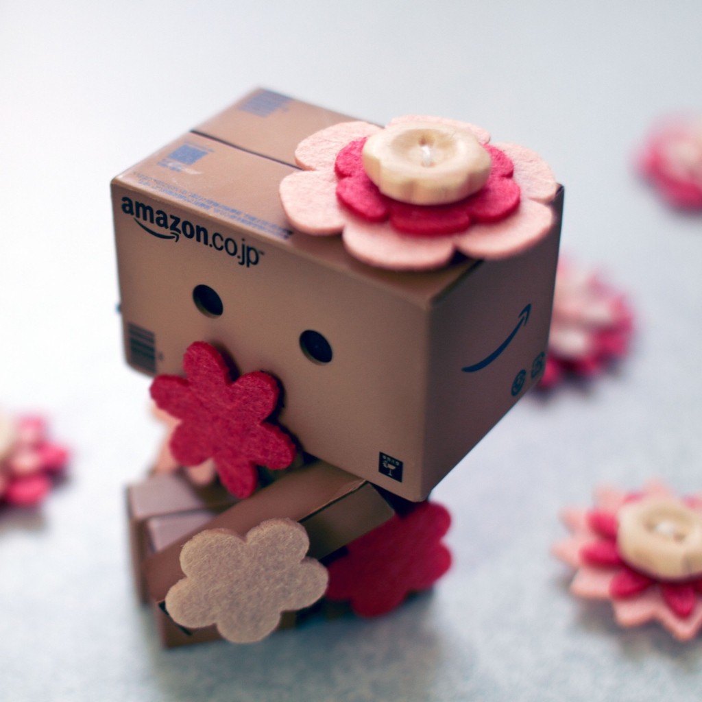 Danbo And Flowers wallpaper 1024x1024