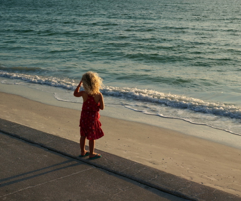 Child Looking At Sea screenshot #1 480x400