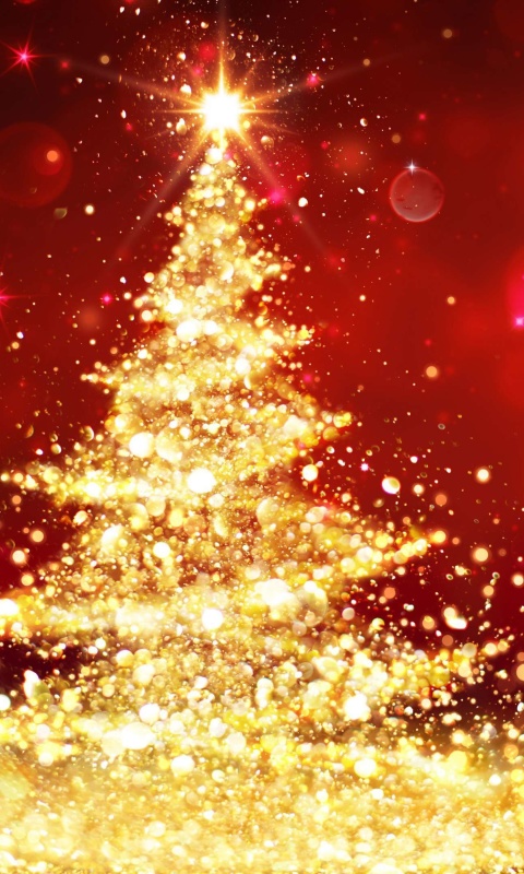 Fondo de pantalla Christmas Tree Backdrop 480x800