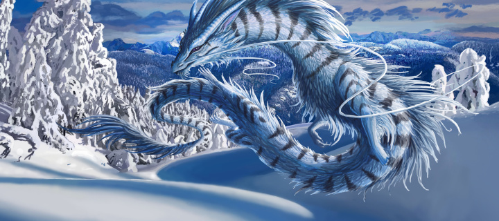 Обои Winter Dragon 720x320