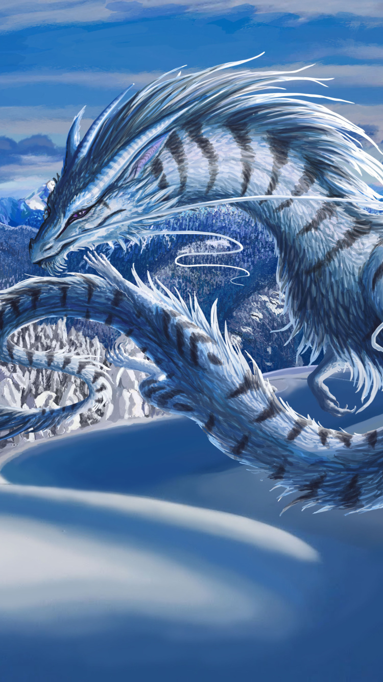 Sfondi Winter Dragon 750x1334